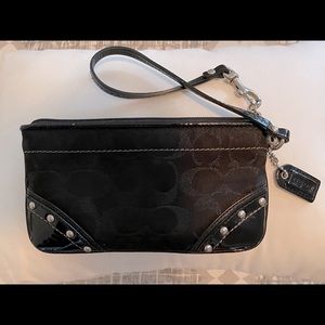 Coach black wristlet
